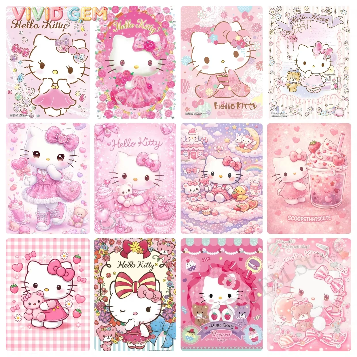 5D Diamond Painting Kit Full Drill - VIVID GEM Sanrio 5D DIY Elmas
