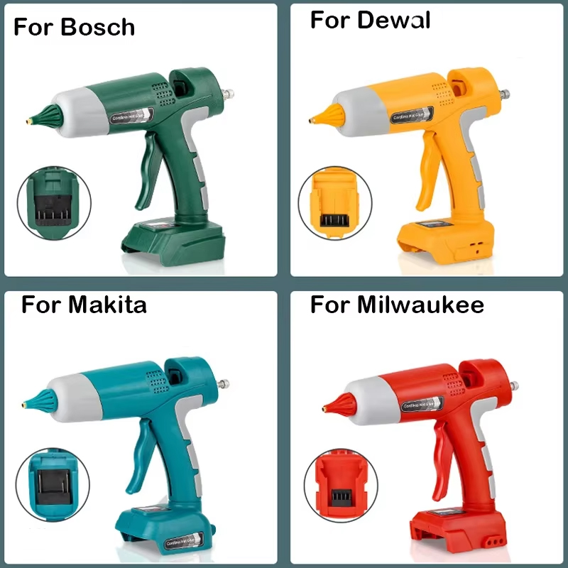 Hot Melt Glue Gun Cordless - 100W Akülü Sıcak Tutkal Tabancası Makita/Dewlt/Milwaukee/Bosch