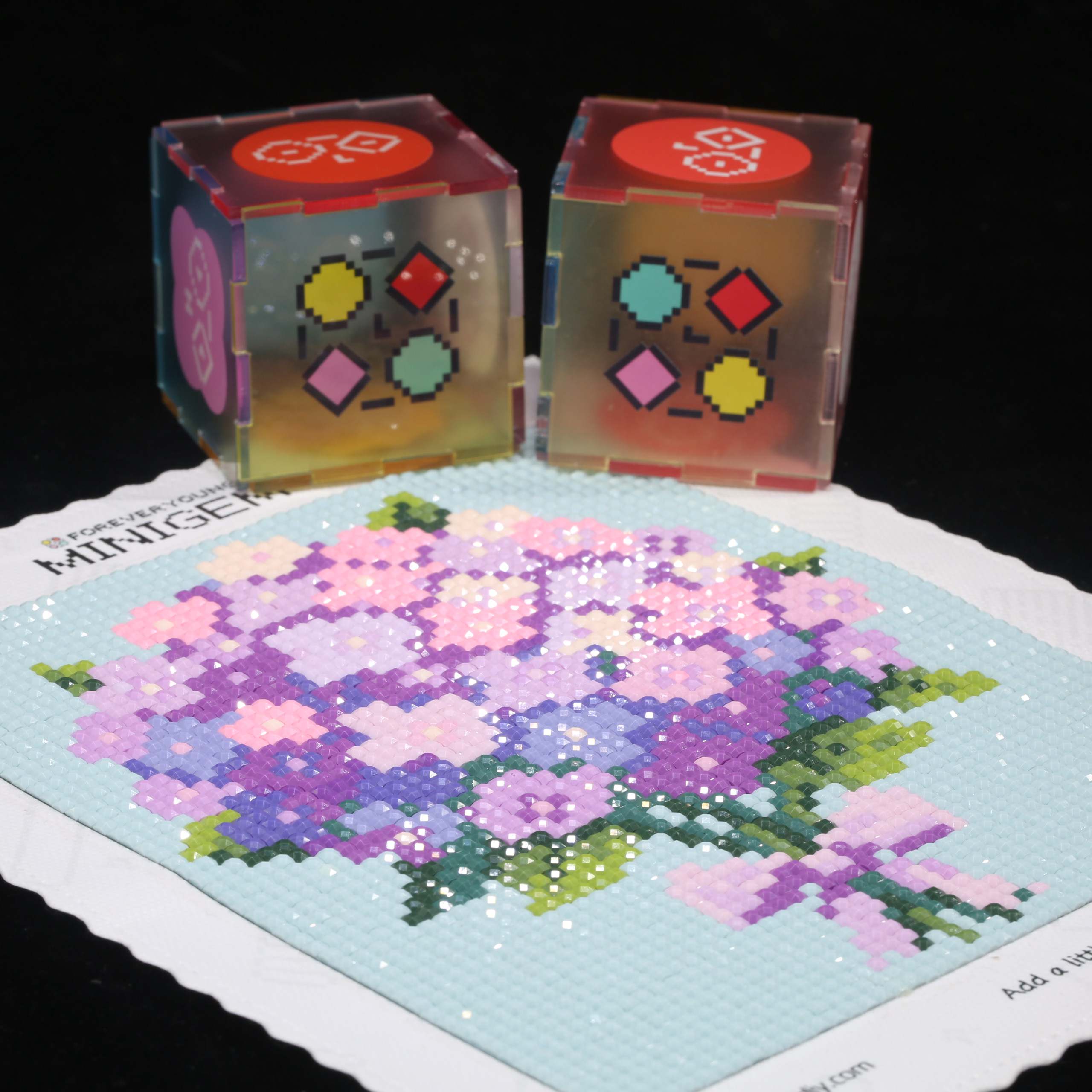 5D Diamond Painting Kit Full Drill - Minigem ® Mor Ortanca 5D Elmas