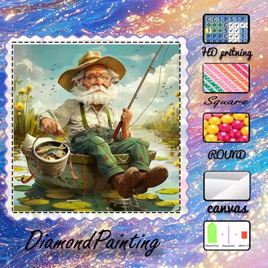 5D Diamond Painting Kit Full Drill - 1 adet 5D DIY flok kumaş,