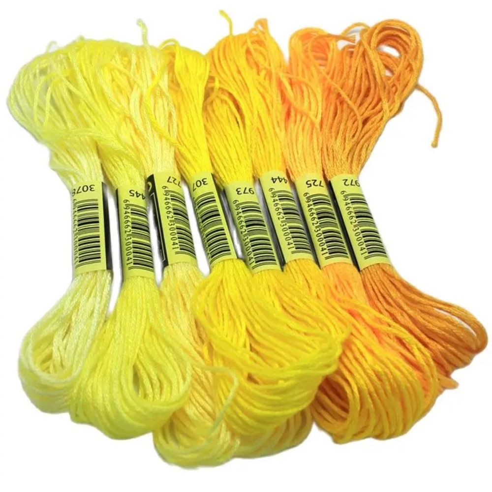 Cotton Embroidery Thread Skeins - Çapraz dikiş ipliği benzersiz tarzı çapraz
