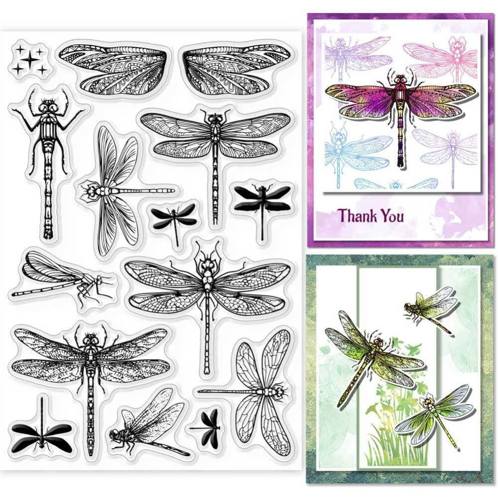 Clear Silicone Stamps For Card Making - DIY Scrapbooking böcek yusufçuk için yusufçuk