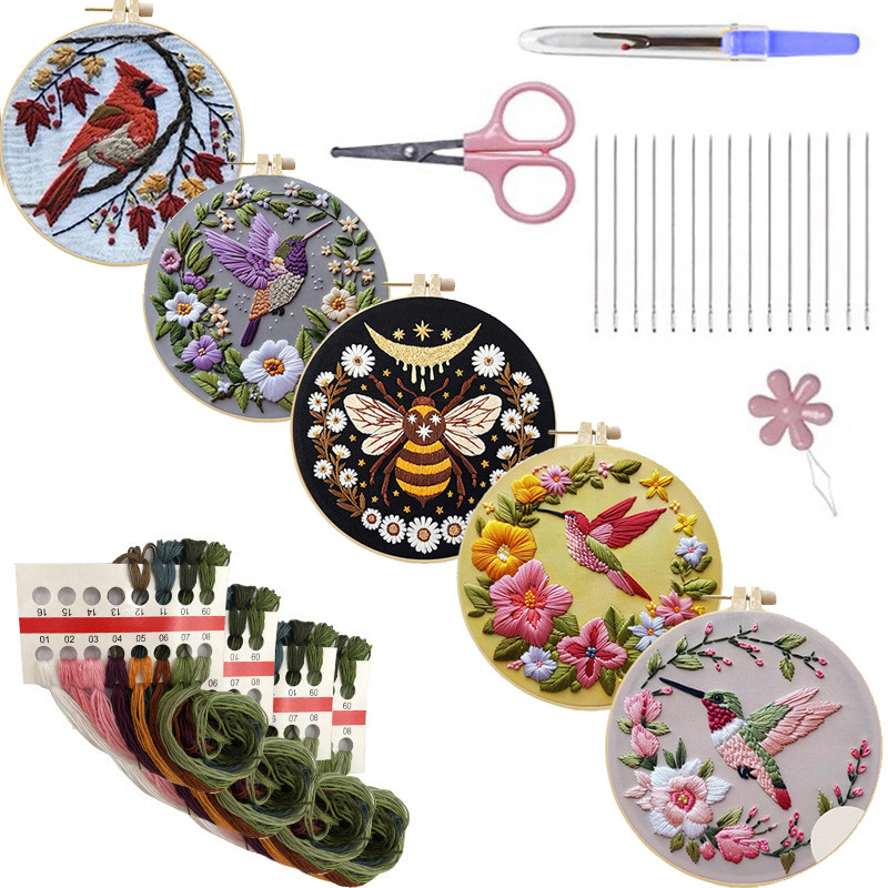Cross Stitch Stamped Kits Beginners - Yeni Başlayanlar için Sinek Kuşu Nakış