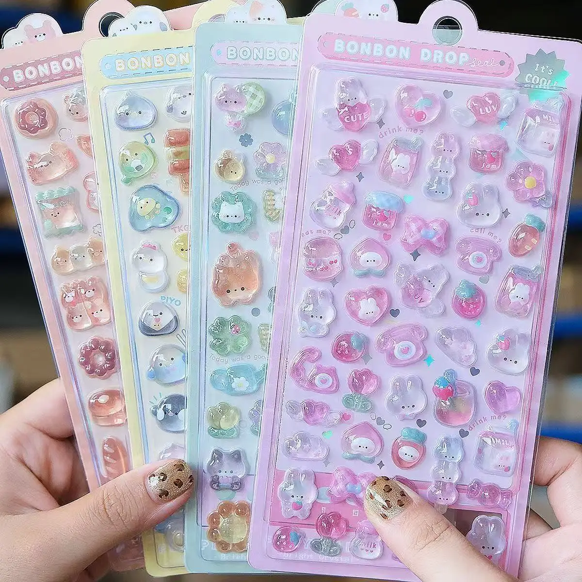 Scrapbooking - =-=2027Kawaii 3D Jöle Reçine Çıkartmaları Sevimli