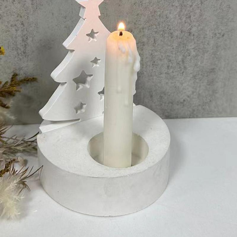Silicone Epoxy Resin Molds Set - Noel ağacı mum tabanı silikon kalıp