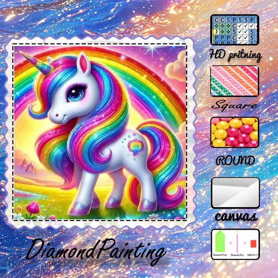 5D Diamond Painting Kit Full Drill - 1 adet 5D DIY flok kumaş,