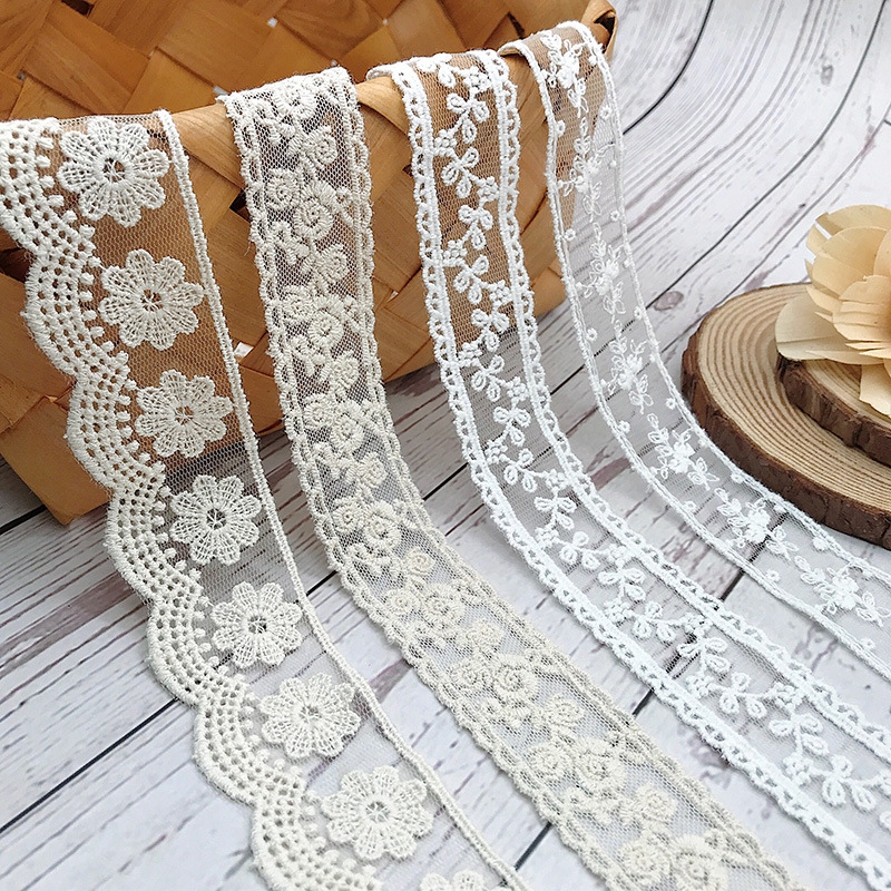 Cotton Embroidery Thread Skeins - 3 Yards/Lot Nakış Beyaz Bej Pamuk