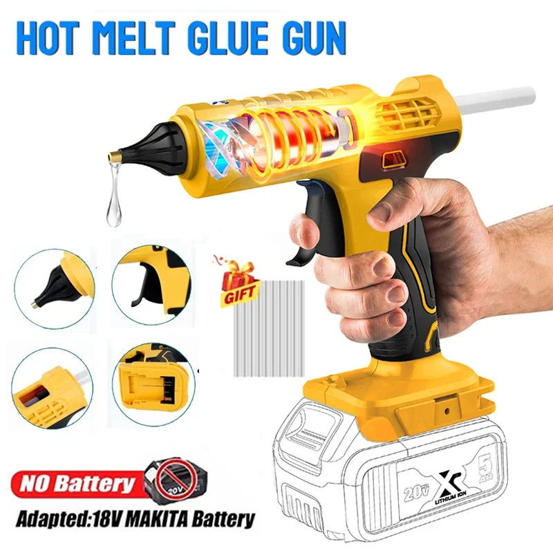 Hot Melt Glue Gun Cordless - Akülü Elektrikli El Sıcak Tutkal Tabancası