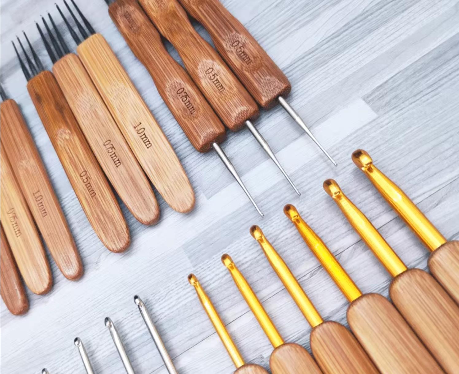 Bambu Ahşap Saplı Tığ Kanca Er - Wooden Crochet Hooks Ergonomic Handle incelemesi ve fiyatı