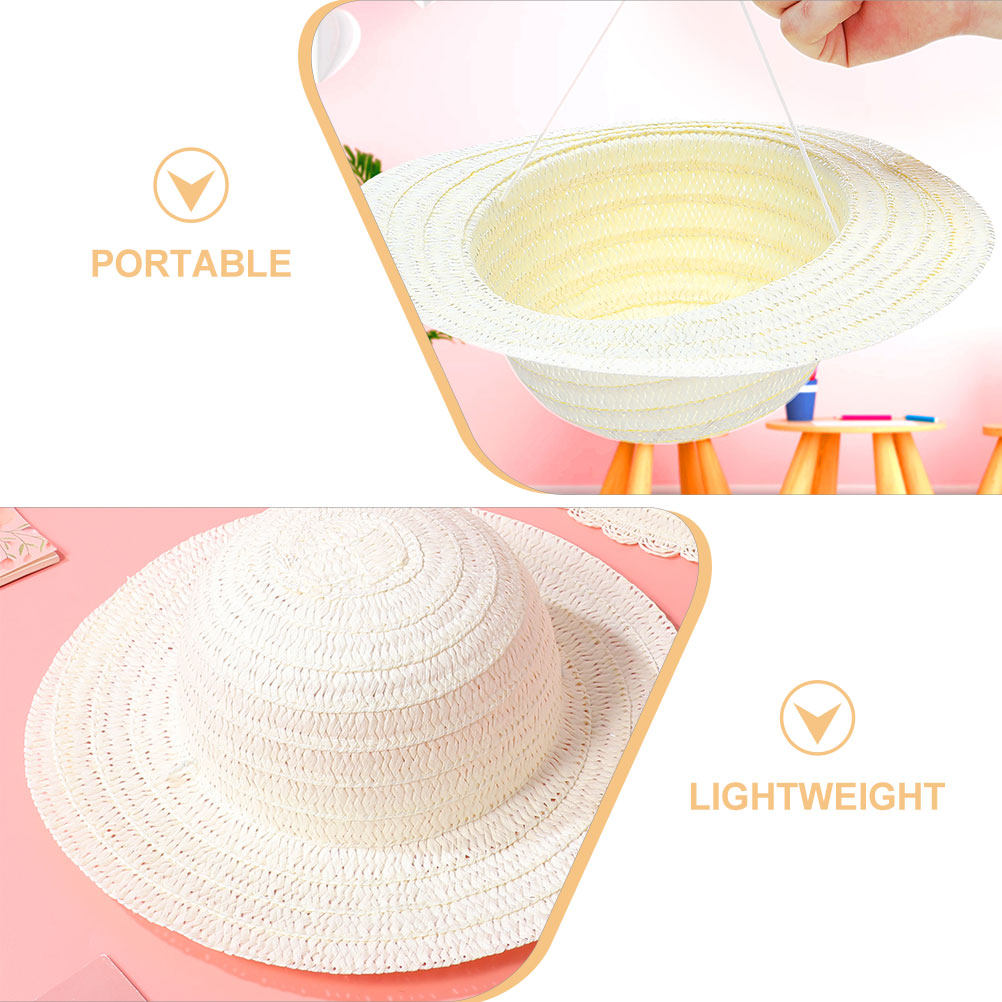 8 Adet Çocuk Hasır Şapka DIY B - Painting Supplies incelemesi ve fiyatı