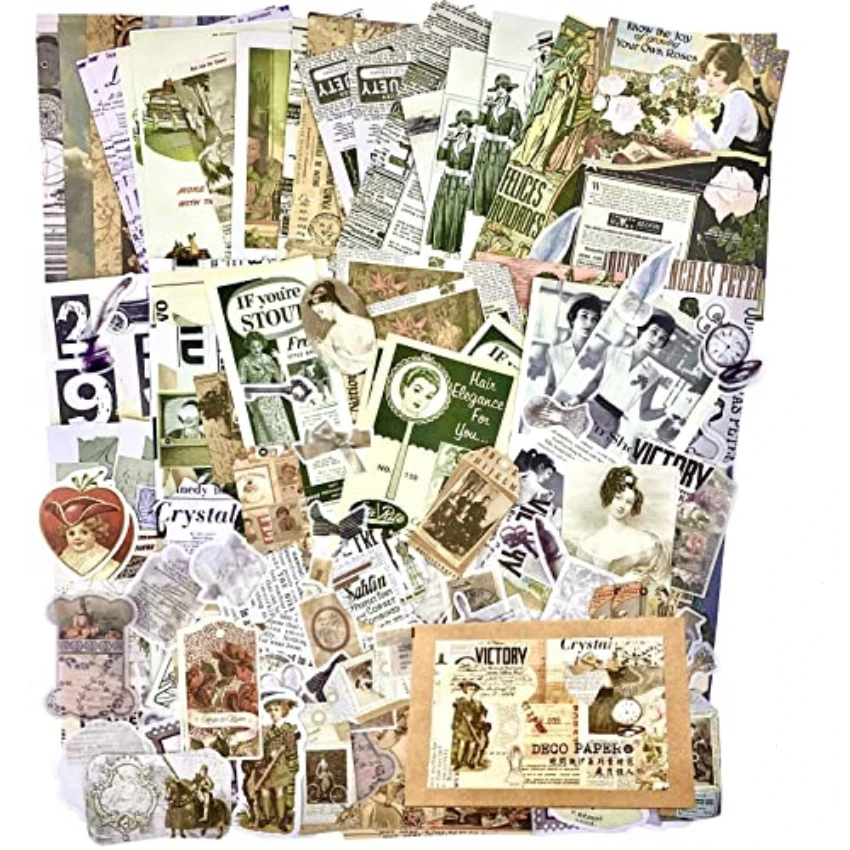 Estetik Günlük Tutma İçin Vint - Vintage Junk Journal Scrapbooking Paper incelemesi ve fiyatı