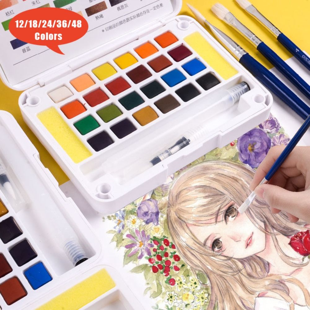 Profesyonel Su Fırçası Kalem S - Watercolor Paint Set Solid Pigment incelemesi ve fiyatı