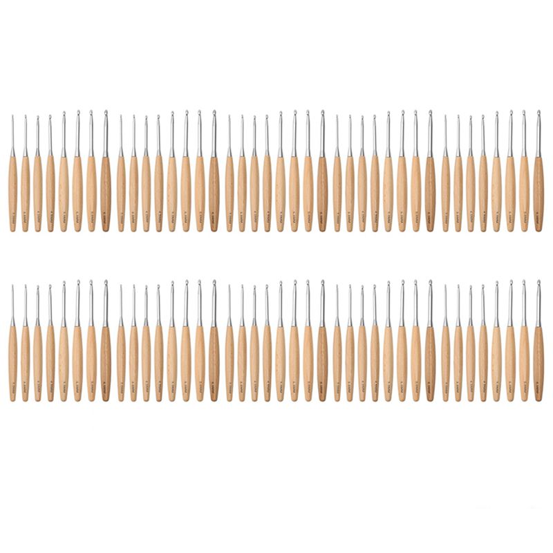 SEWS-80 Adet Ahşap Tığ Seti 3. - Wooden Crochet Hooks Ergonomic Handle incelemesi ve fiyatı