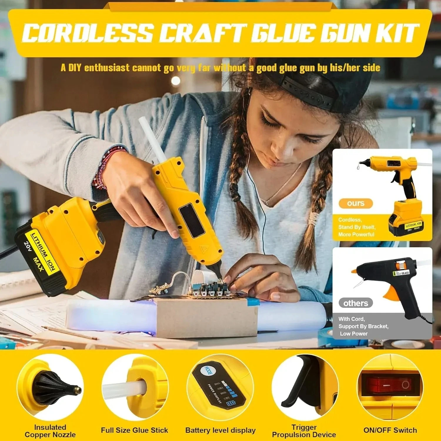 Kablosuz Elektrikli El Tipi Sı - Hot Melt Glue Gun Cordless incelemesi ve fiyatı