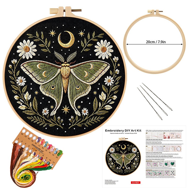 Kelebek Çiçek Nakış DIY Kiti Y - Cross Stitch Stamped Kits Beginners incelemesi ve fiyatı