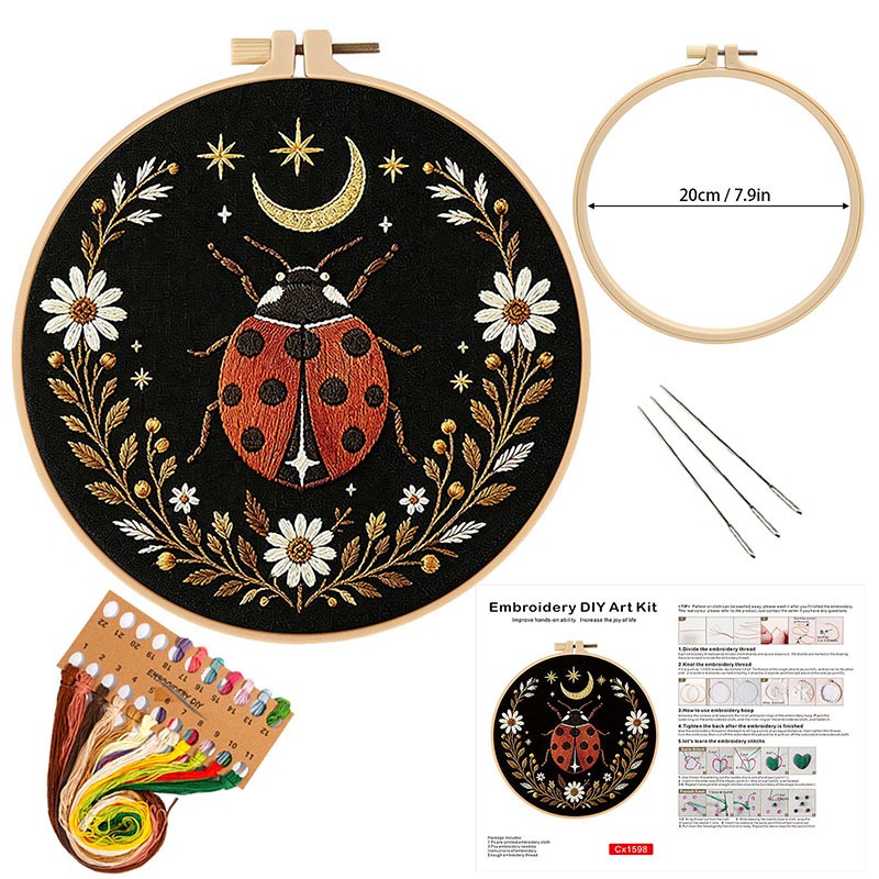 Kelebek Çiçek Nakış DIY Kiti Y - Cross Stitch Stamped Kits Beginners incelemesi ve fiyatı