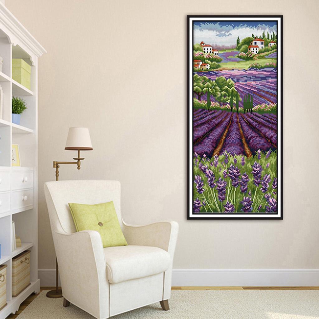 Lavanta Çiçekleri Damgalı Çapr - Cross Stitch Stamped Kits Beginners incelemesi ve fiyatı