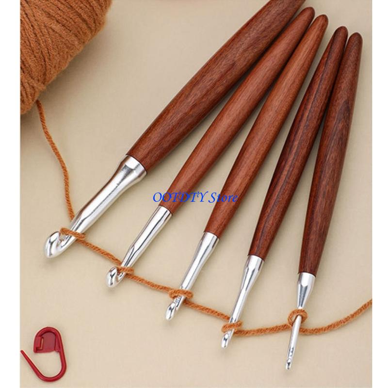 367A 8 adet ergonomik ahşap ka - Wooden Crochet Hooks Ergonomic Handle incelemesi ve fiyatı