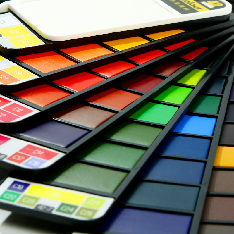 18/25/33/42 renk katı suluboya - Watercolor Paint Set Solid Pigment incelemesi ve fiyatı