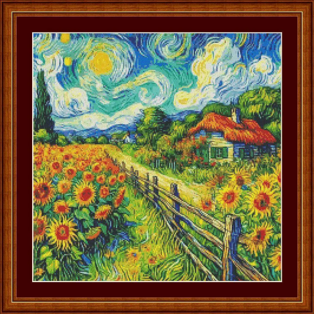 [[CC4656-Van Gogh Serisi Ayçiç - Cross Stitch Stamped Kits Beginners incelemesi ve fiyatı