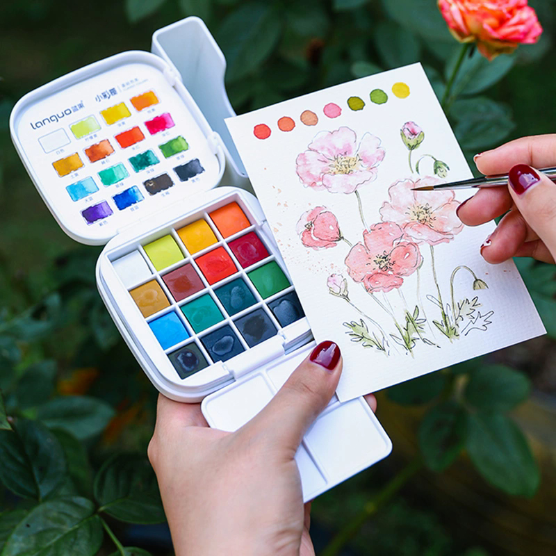 LANGUO 16 Renk Suluboya Boya S - Watercolor Paint Set Solid Pigment incelemesi ve fiyatı
