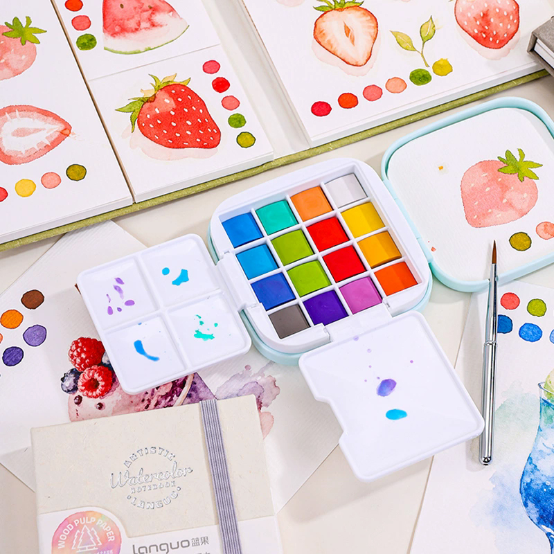 LANGUO 16 Renk Suluboya Boya S - Watercolor Paint Set Solid Pigment incelemesi ve fiyatı
