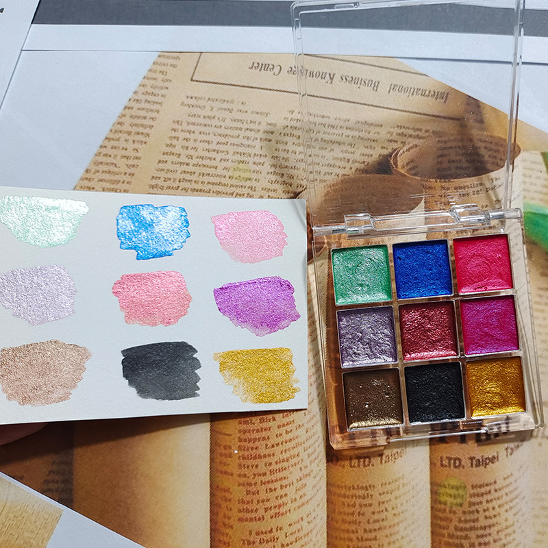 9 renk Nail Solid Pigment Auro - Watercolor Paint Set Solid Pigment incelemesi ve fiyatı
