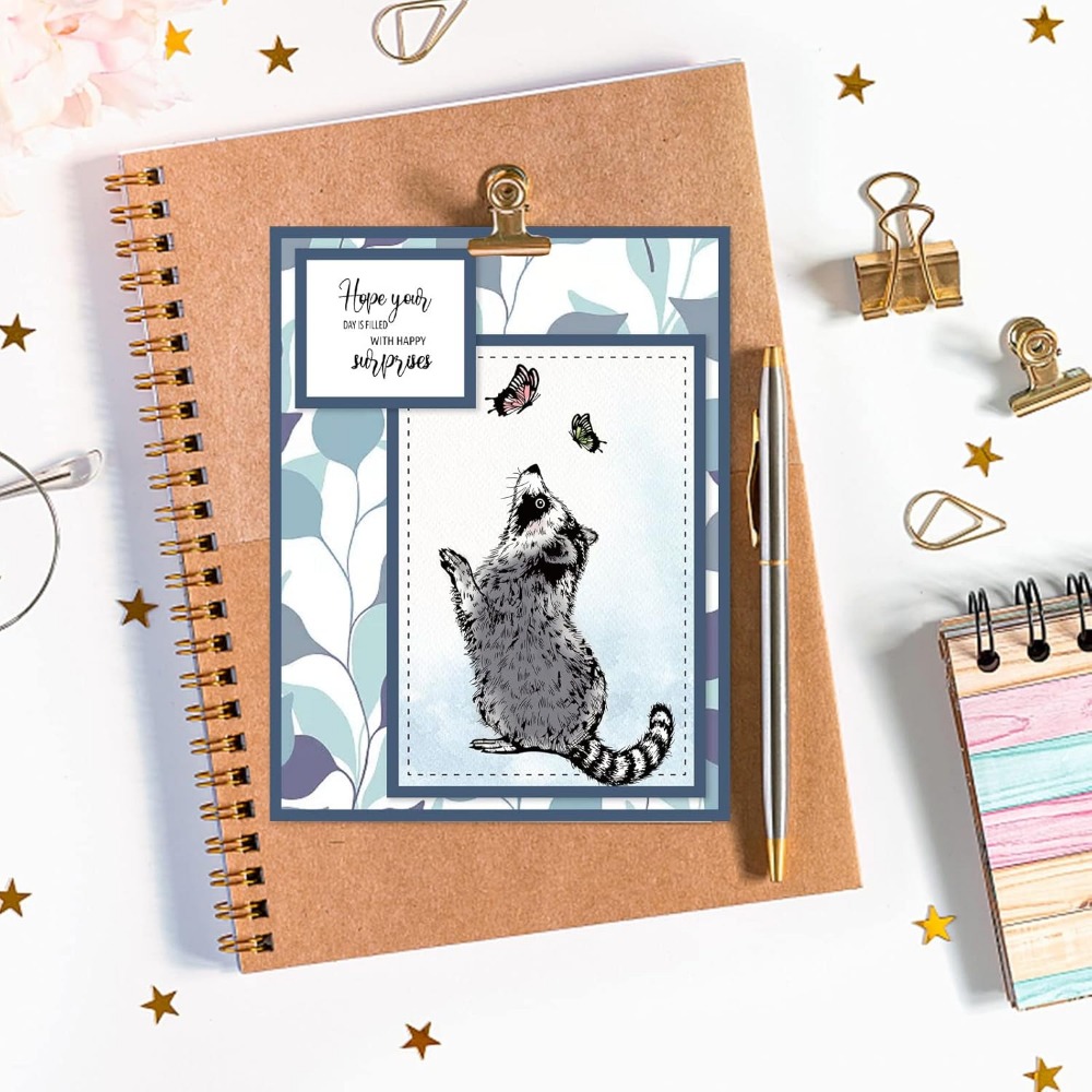 Gerçekçi rakun temizle pullar  - Clear Silicone Stamps For Card Making incelemesi ve fiyatı