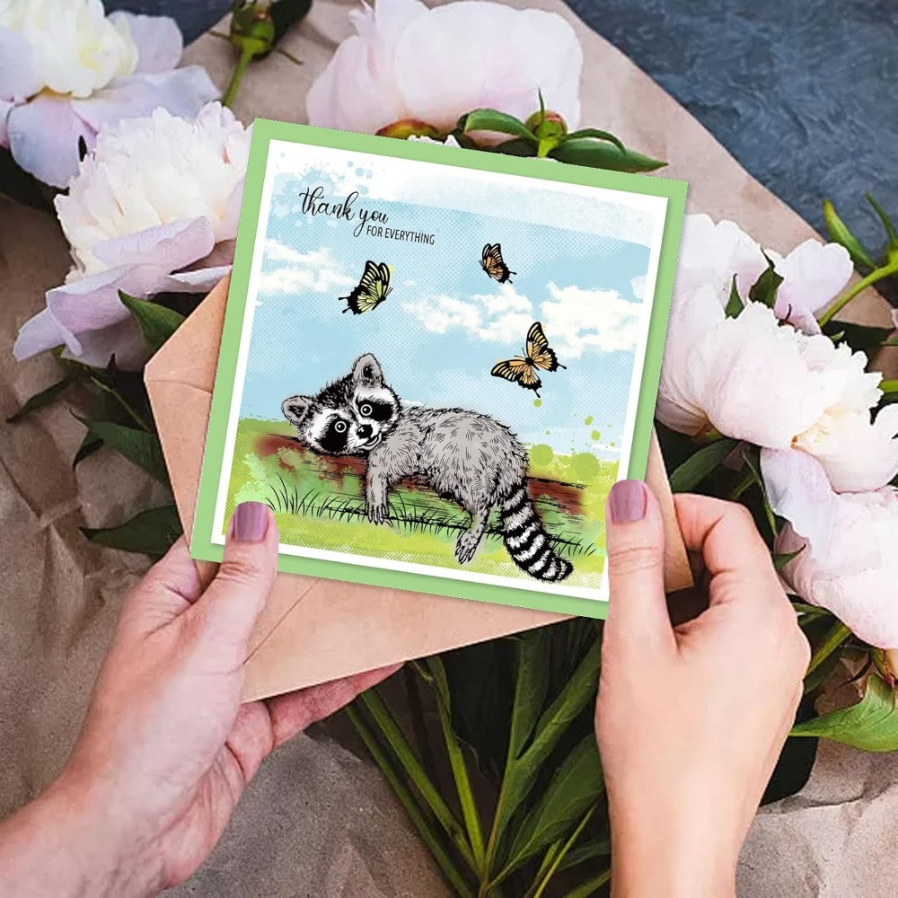 Gerçekçi rakun temizle pullar  - Clear Silicone Stamps For Card Making incelemesi ve fiyatı