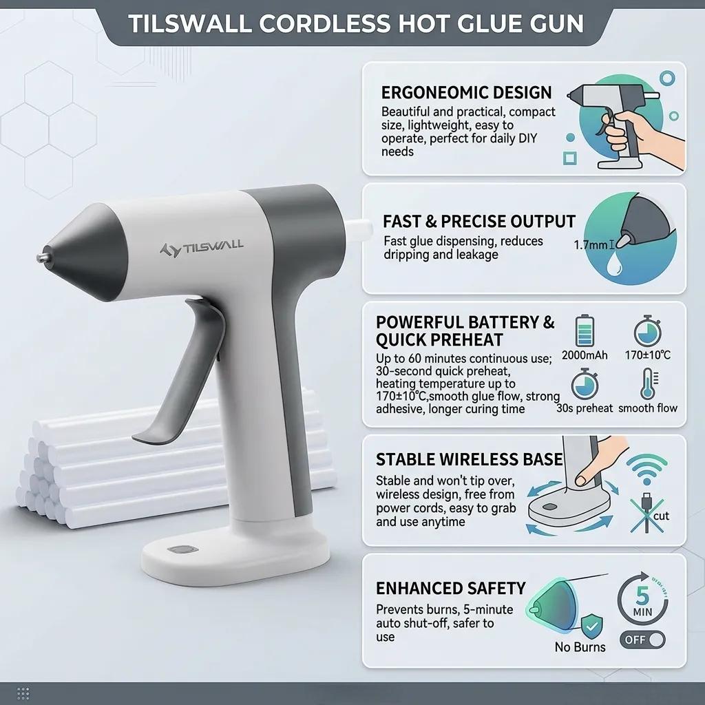 Kablosuz Sıcak Tutkal Tabancas - Hot Melt Glue Gun Cordless incelemesi ve fiyatı