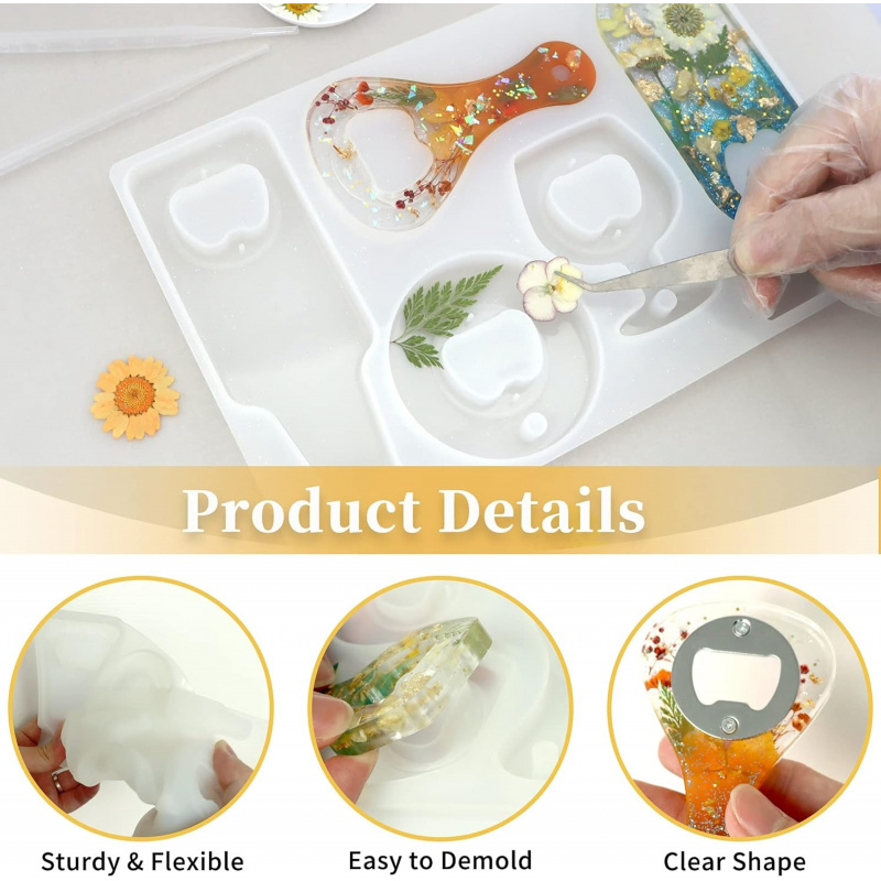 Şişe açacağı reçine kalıbı, To - Silicone Epoxy Resin Molds Set incelemesi ve fiyatı