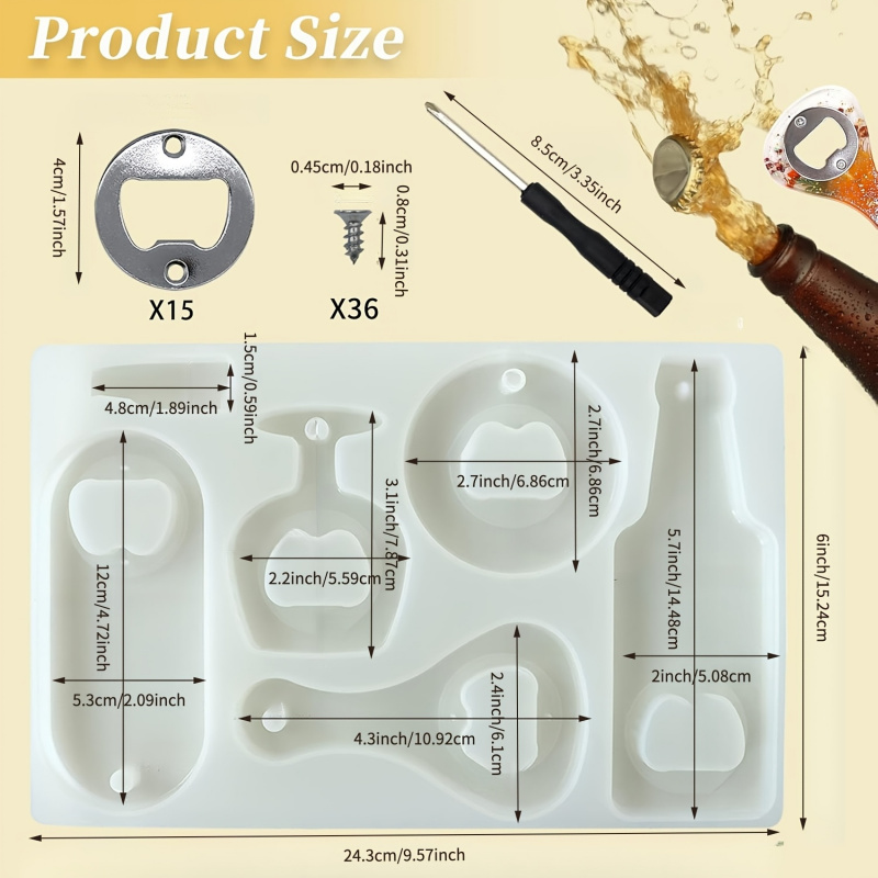 Şişe açacağı reçine kalıbı, To - Silicone Epoxy Resin Molds Set incelemesi ve fiyatı