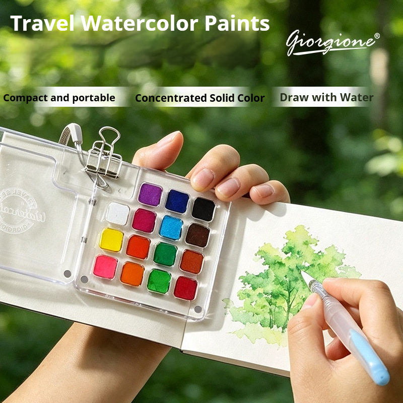 15 Renkli Taşınabilir Seyahat  - Watercolor Paint Set Solid Pigment incelemesi ve fiyatı