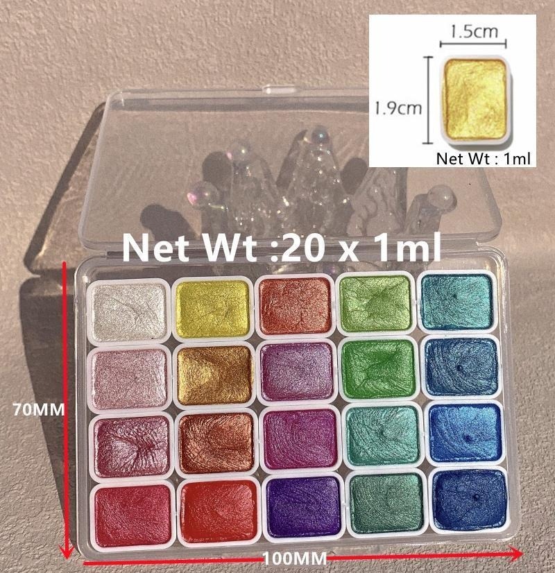 Sedefli Boyalar Taşınabilir 20 - Watercolor Paint Set Solid Pigment incelemesi ve fiyatı