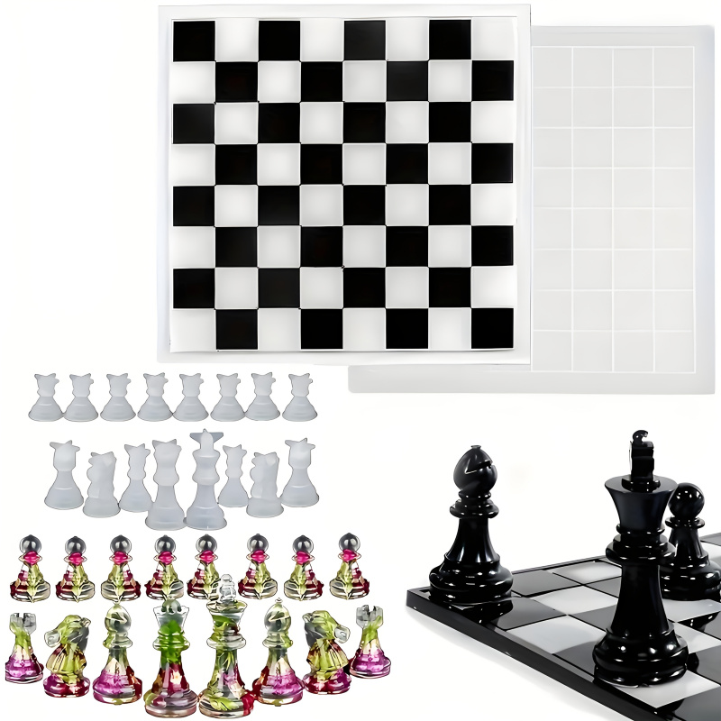 11Chessboard16Resin Silikon Ka - Silicone Epoxy Resin Molds Set incelemesi ve fiyatı