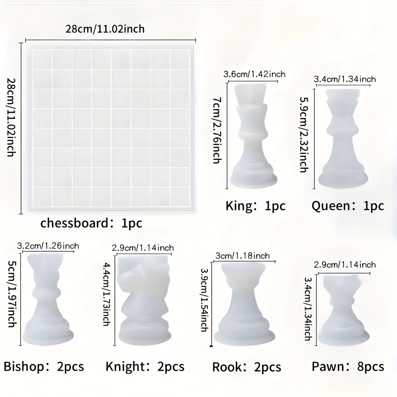 11Chessboard16Resin Silikon Ka - Silicone Epoxy Resin Molds Set incelemesi ve fiyatı
