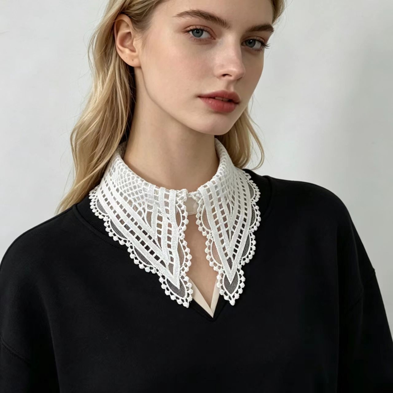 Beyaz Fırfırlı Sahte Yaka Çiçe - Embroidery incelemesi ve fiyatı
