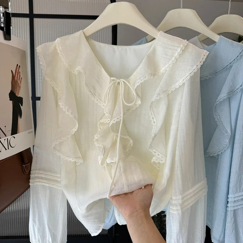 Fransız V Yaka Şık Uzun Kollu  - Embroidery incelemesi ve fiyatı