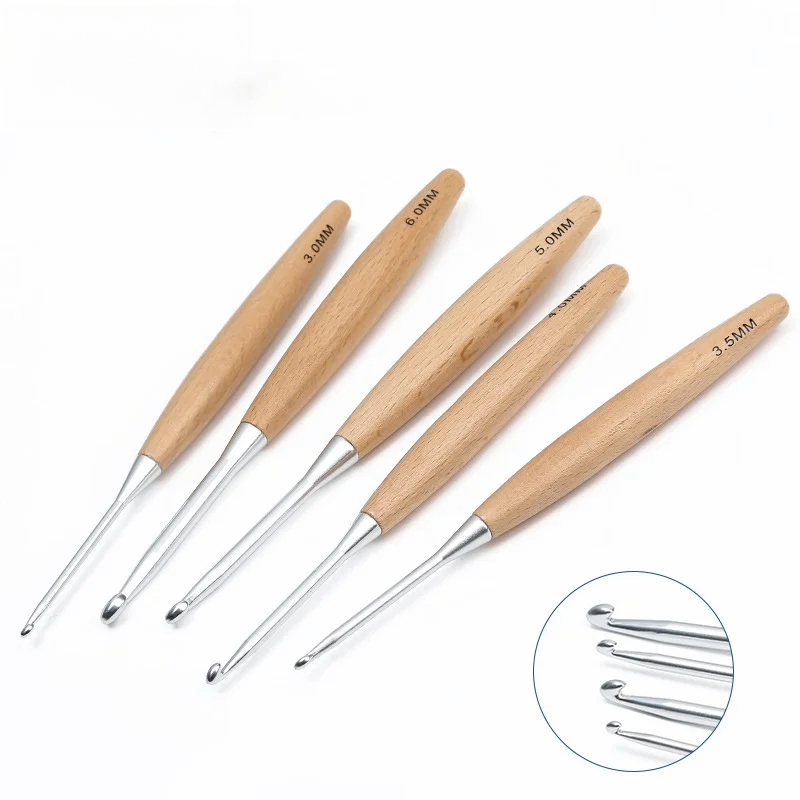 1/11 adet Ahşap Saplı Tığ İğne - Wooden Crochet Hooks Ergonomic Handle incelemesi ve fiyatı
