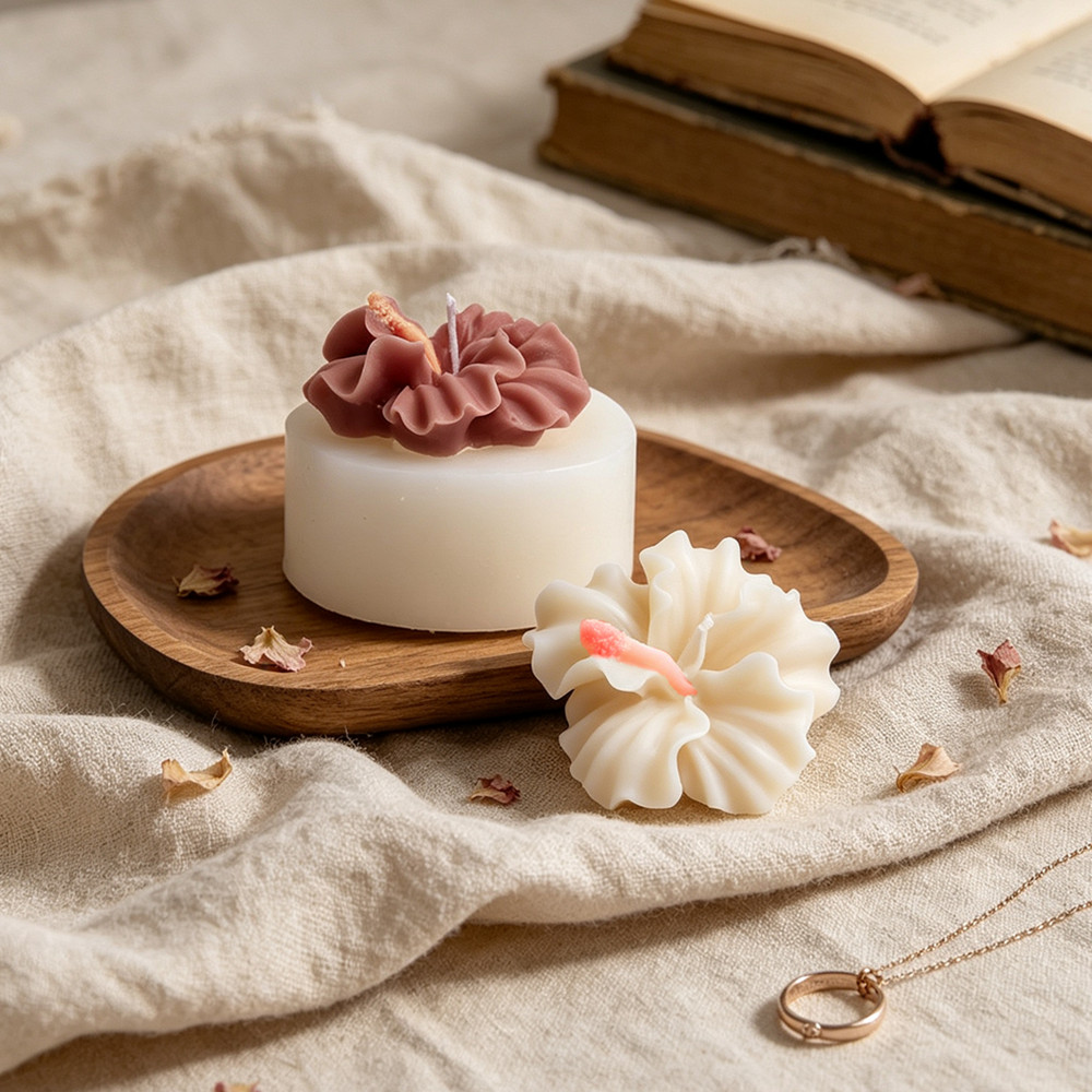 2 adet Hibiscus Çiçek Mum Kalı - Silicone Epoxy Resin Molds Set incelemesi ve fiyatı
