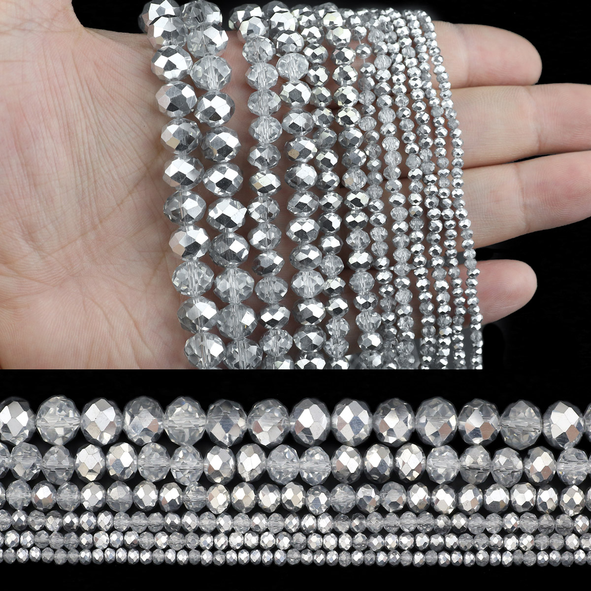 Yarım gümüş renk şeffaf düz yu - Glass Seed Beads 2Mm Jewelry Making incelemesi ve fiyatı